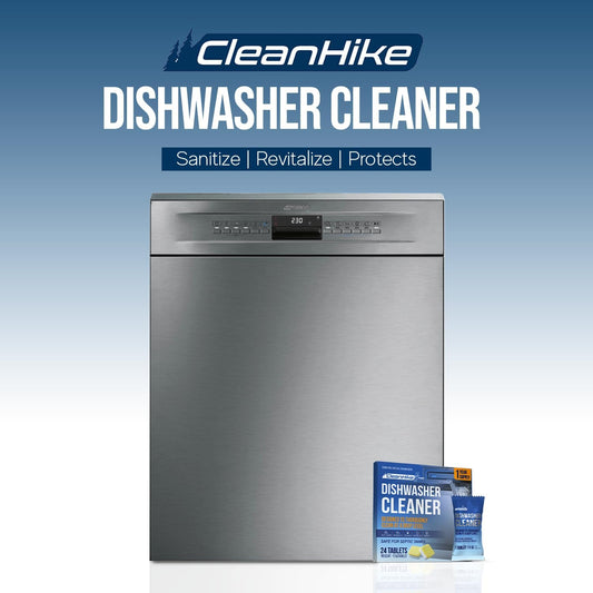 Dishwasher Cleaner Tablets - 24 Pack Dishwasher Cleaner and Deodorizer for Hard Water, Limescale, Calcium Buildup, Grease & Odors - Septic Safe Citric Acid Formula, 1 Year Supply