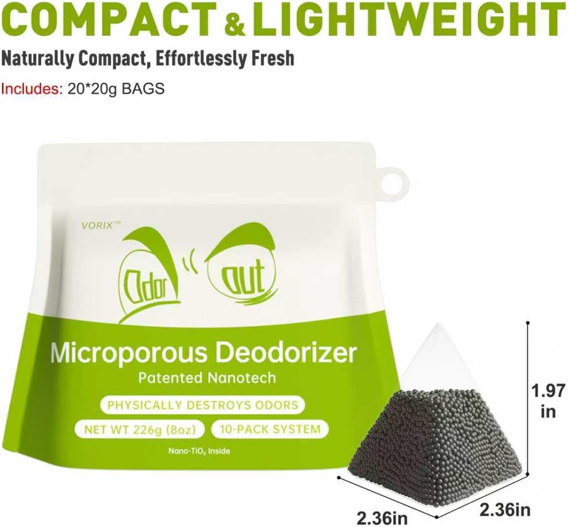 Activated Charcoal Odor Absorber 30 Pack (30 * 20g), Natural Air Purifying Bags, Refrigerator Deodorizer, Shoe & Closet Odor Eliminator, Reusable Non-Toxic Air Freshener for Home Car Basement