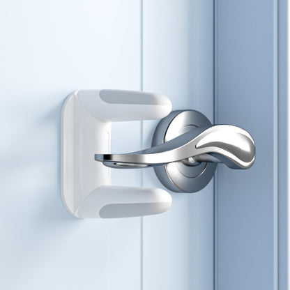 SAFELON 2 PCS Baby Safety Door Lever Locks， Door Handle Locks for Childproof & Petproof, Invisible Switch to Prevent Children from Opening The Door, No Screws or Drill