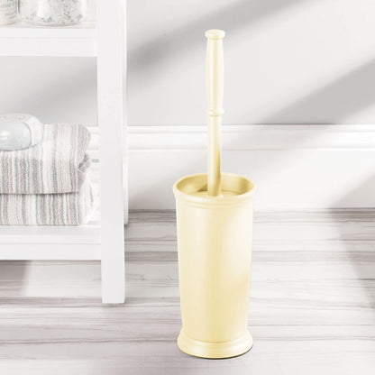 mDesign Metal Freestanding Slim Toilet Bowl Brush and Holder