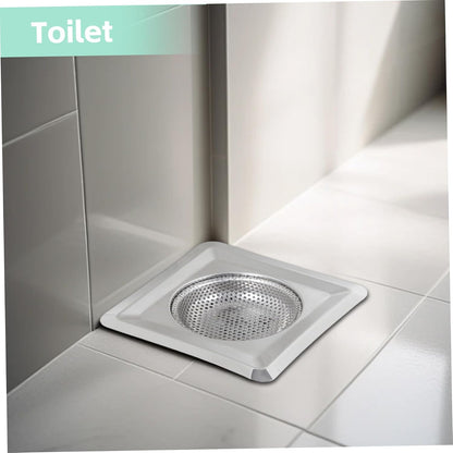 4.3 Inch Square Stainless Steel Sink Strainer Basket, Fine Mesh Drain Hair Catcher & Food Debris Filter for Kitchen, Bathroom & Utility Sink