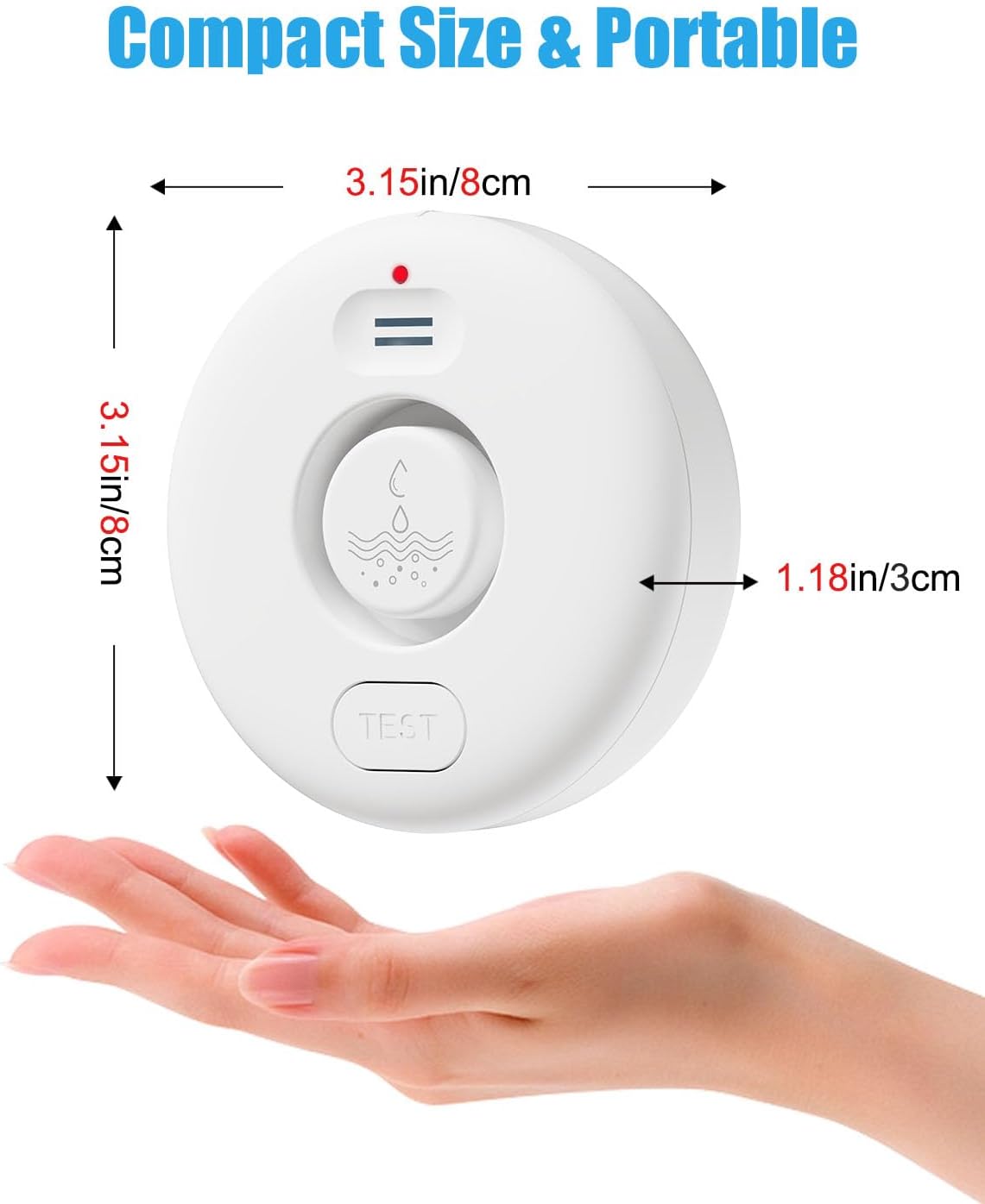 WiFi Water Leak Detectors 5 Pack, 120dB Adjustable Loud Water Leak Sensor, Wireless Wi-Fi Water Leak & Drip Alarm, App Alerts, 5 Water Alarm Sensors & 1 Hub for Home Kitchen, Bathroom, Sink, Laundry