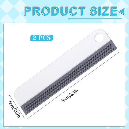 2 PCS All-Purpose Small Rubber Squeegee, Soft Silicone Mini Squeegee for Shower Glass, Kitchen Sink Squeegee for Kitchen Countertops, Mirror, Bathroom, Glass, Car Windshield