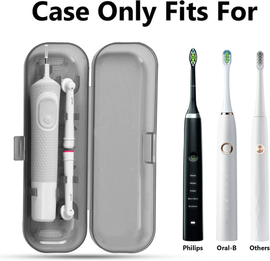 Newly upgraded toothbrush travel case, suitable for Oral-B/Oral-B Pro/Philips Sonicare/Aquasonic toothbrush, travel electric toothbrush box(black)