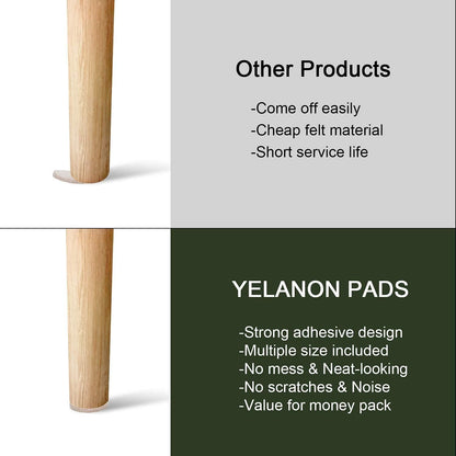 Yelanon Felt Furniture Pads -182 Pcs Premium Felt Pads for Chair Legs Furniture, Floor Protectors for Hardwood Floors, Black