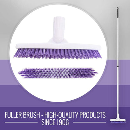 Fuller Brush E‑Z Scrubber Replacement Head – 9" V‑Trim Tile & Grout Brush Head Only, Compatible with Telescopic Handle (Sold Separately) – Deep Grime Cleaning Without Scratching