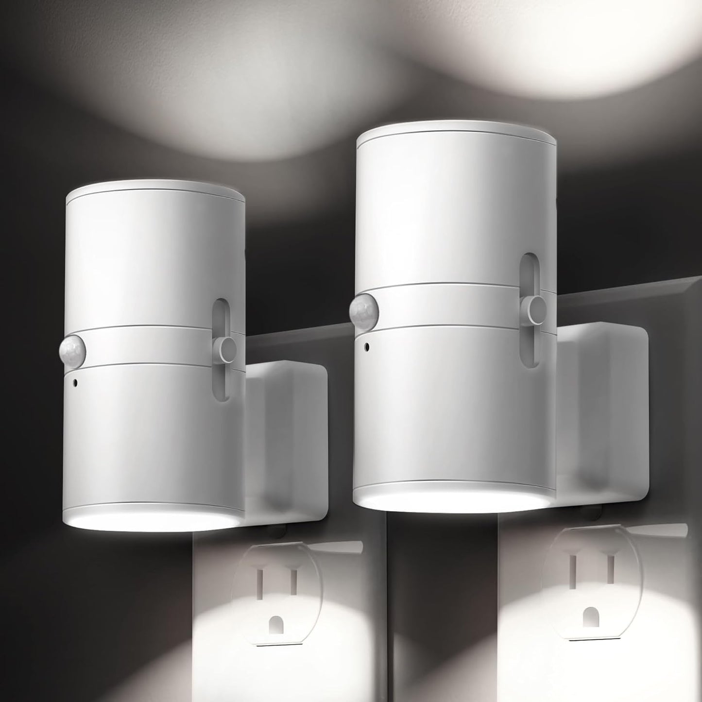 L LOHAS LED Motion Sensor Night Light, Dimmable Night Lights Plug into Wall, Plug in Nightlight, Motion Sensor Light Indoor for Bathroom Hallway Bedroom Stairs Kids Elderly [3000K,2 Pack]
