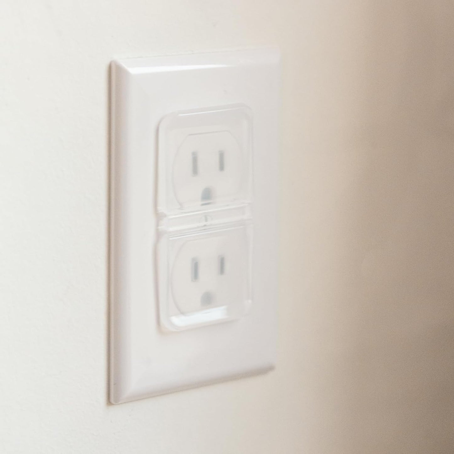 White Double Outlet Covers Baby Proofing (10 Pack, 20 Sockets) | Baby Proof Plug Covers for Electrical Outlets | Safe & Secure Baby Safety Products | Childproof Socket Covers Protect Toddlers & Babies