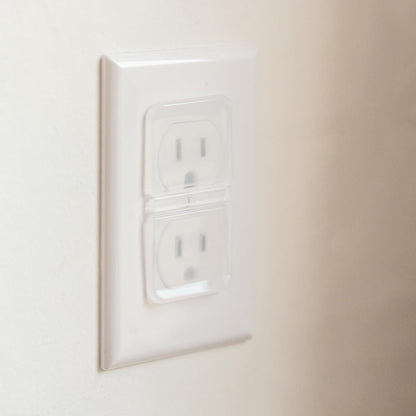 White Double Outlet Covers Baby Proofing (10 Pack, 20 Sockets) | Baby Proof Plug Covers for Electrical Outlets | Safe & Secure Baby Safety Products | Childproof Socket Covers Protect Toddlers & Babies