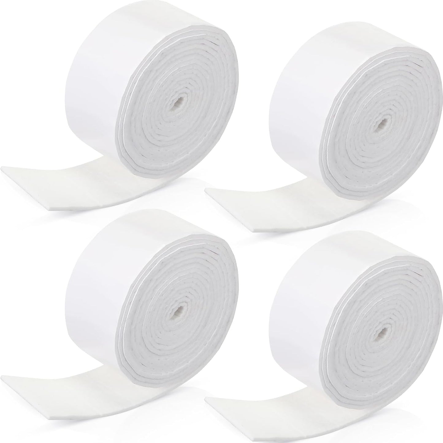 Zonon 4 Rolls 120 Inch Felt Strip with Adhesive Backing Felt Tapes Furniture Strip Rolls Self Stick Heavy Duty Polyester for Protecting Furniture and DIY Adhesive(Black,0.5 Inch)