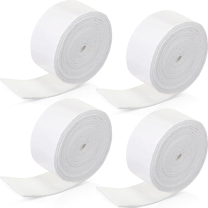 Zonon 4 Rolls 120 Inch Felt Strip with Adhesive Backing Felt Tapes Furniture Strip Rolls Self Stick Heavy Duty Polyester for Protecting Furniture and DIY Adhesive(Black,0.5 Inch)