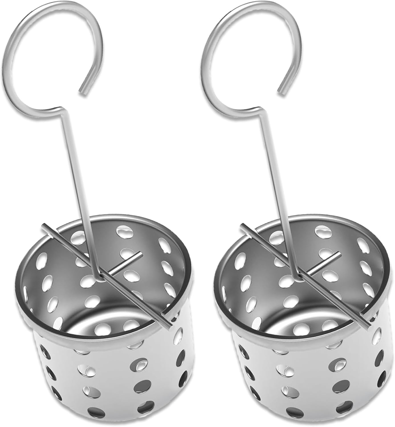 2 Pcs Shower Drain Strainer Hair Catcher, 304 Stainless Steel Drain Strainer Compatible with Oatey Designline Linear & Square Shower Drains with Drain Grate Lifting Key, Vertical Hook Style