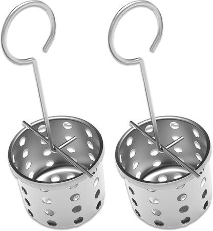 2 Pcs Shower Drain Strainer Hair Catcher, 304 Stainless Steel Drain Strainer Compatible with Oatey Designline Linear & Square Shower Drains with Drain Grate Lifting Key, Vertical Hook Style