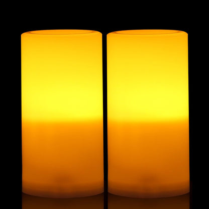 CANDLE CHOICE Waterproof Outdoor Battery Operated Flameless Candles with Remote Timer Plastic Flickering Fake Electric LED Pillars for Lantern Garden Wedding Christmas Decorations 3x4 Inches 3 PCS