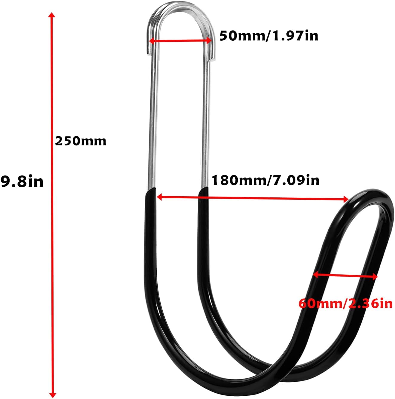 Garden Hose Storage Hook Water Hose Holder Hose Hanger,304Stainless Steel Solid Hose Hook Holds Up to 50Ft Hose Perfect for Garage, Garden,Tool Room(Matt Black 1pcs)