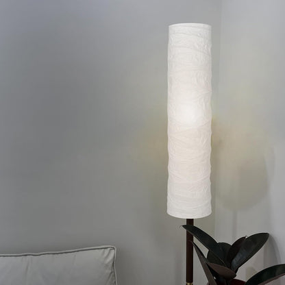 IMIKEYA Japanese Paper Floor Lamp Shade, Foldable Rice Paper Lampshade Cover Replacement, Soft Light Standing Lamp Shade for Modern Minimalist Living Room, Bedroom, Office Decor