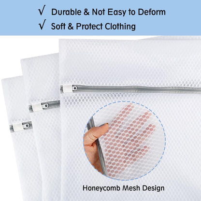 Vivifying Extra Large Mesh Laundry Bag, 2 Pack XXL Oversize Honeycomb Mesh Wash Bags for Washing Machine, Coats, Stuffed Toys, Blanket, Bedding, Sweater, Delicates Clothes (27 x 35 Inches)