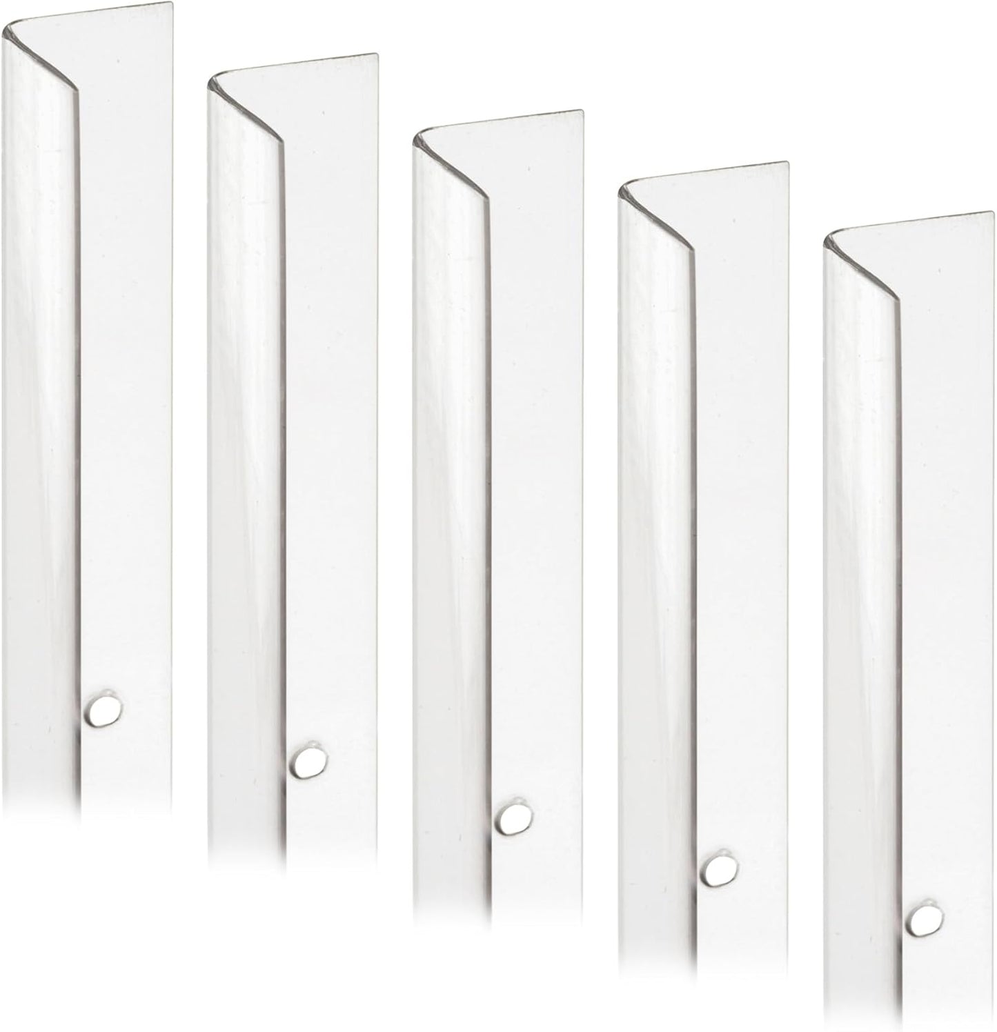Prime-Line MP9130 Corner Shield Perforated, 1-1/8 In. x 48 in, Vinyl Construction, Clear, Fasteners Included (5 Pack)