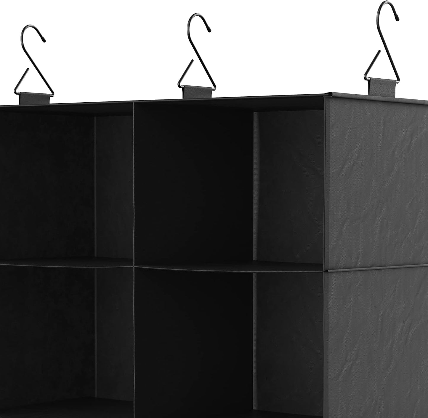 ClosetMaid 10-Shelf Fabric Hanging Shoe Storage Organizer for Closet, Charcoal Black