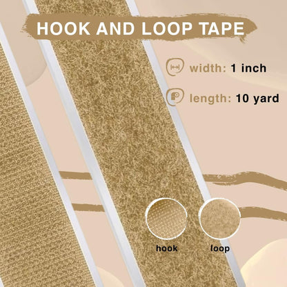 1 inch Black Hook and Loop Tape 1 Yd Self Adhesive Tape Sticky Back Heavy Duty Fastener Ideal for Window Fixing Net Carpets DIY Project Handmade Craft Home Office