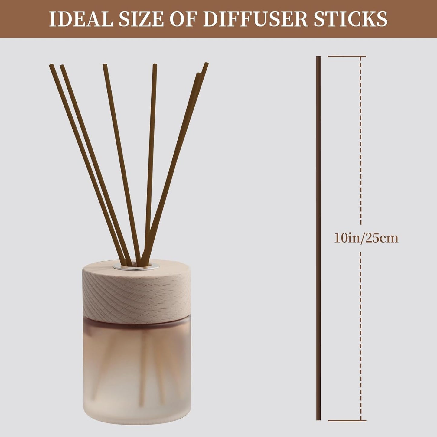 5 Mixed Colors 10inch Diffuser Replacement Sticks - 60Pcs Fiber Reed Fragrance Sticks Refill for Home and Bathroom - Rattan Essential Oil Sticks for Scented Diffuser