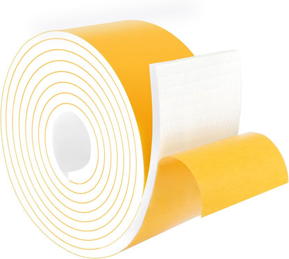 Strong Adhesive Weather Stripping, High Density Weatherproof Weather Stripping Door Seal Strip for Sliding Door, Windows,Noise-Reduction Foam Sealing Strip, White(1/2 in x 1/4 in x 13Ft) - Colors B