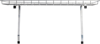 Household Essentials Rear Display Over-The-Washer Storage Shelf to Organize and Store Laundry Room Supplies, Silver