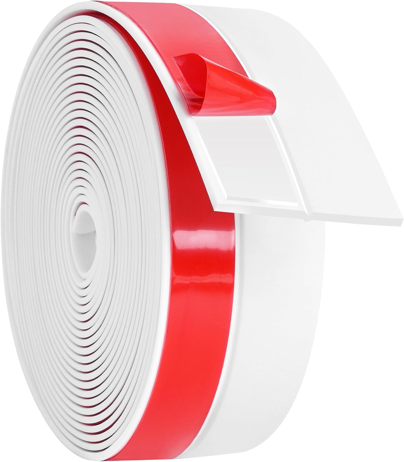 ToLanbbt Weather Stripping Silicone Door Seal Strip 2 in x 20 ft Door Draft Stopper Self Adhesive Door Draft Tape, Side & Bottom Gaps Insulation Strip for Glass Shower Door Sliding Door Window, Black