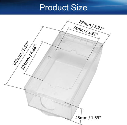 Heyiarbeit Weatherproof Cover Plug in Use Outlet Receptacle Protector 5.59"x3.27"x1.89"(LxWxH) for Retrofit Siding Construction 120 Type Transparent 1Pcs