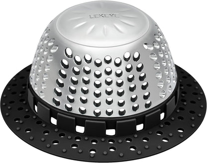 LEKEYE Drain Hair Catcher/Bathtub Drain Cover/Drain Protector for Pop-Up & Regular Drains(Patented Product)