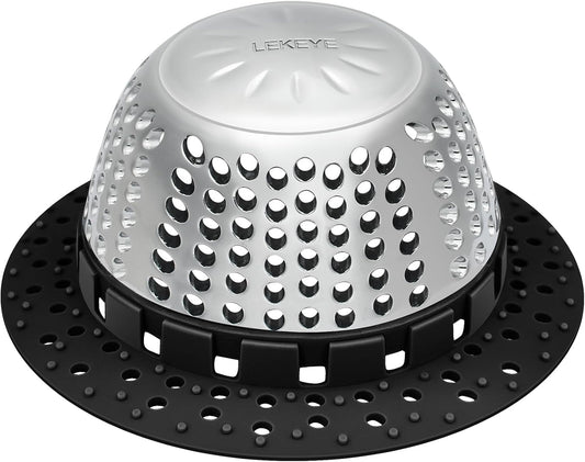 LEKEYE Drain Hair Catcher/Bathtub Drain Cover/Drain Protector for Pop-Up & Regular Drains(Patented Product)