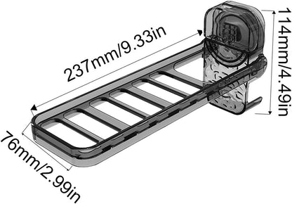 Laundry Drying Rack Wall Mount Clip On Clothes Dryer Bar, 6 Holes, | Clothes Drying Rack for Outdoor Camping, Hotel, Student Apartments, Travel, Hotel Stays, Business Trips, Household
