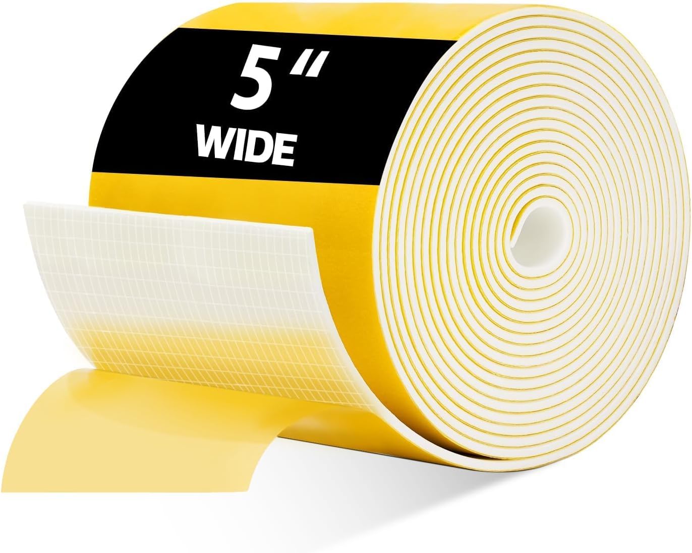 DEMEDO Pipe Insulation Tape, Pipe Wrap Insulation Foam Tape Self Adhesive, Outdoor Water Pipe Insulation Roll for HVAC, AC Line Insulation, 2 inch x 16.5 FT Heat Tape for Water Pipe, White