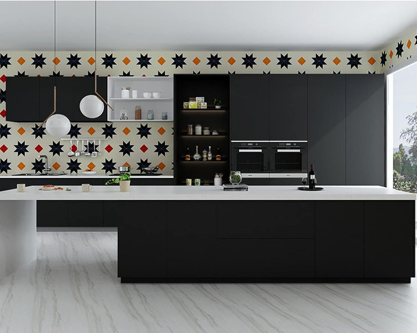 15.8" x400"White Wallpaper Self Adhesive Film Peel and Stick Wallpaper White Adhesive Paper Waterproof Removable DIY Decorative for Kitchen Cabinet Countertops Shelf Liner Upgrade Thicker