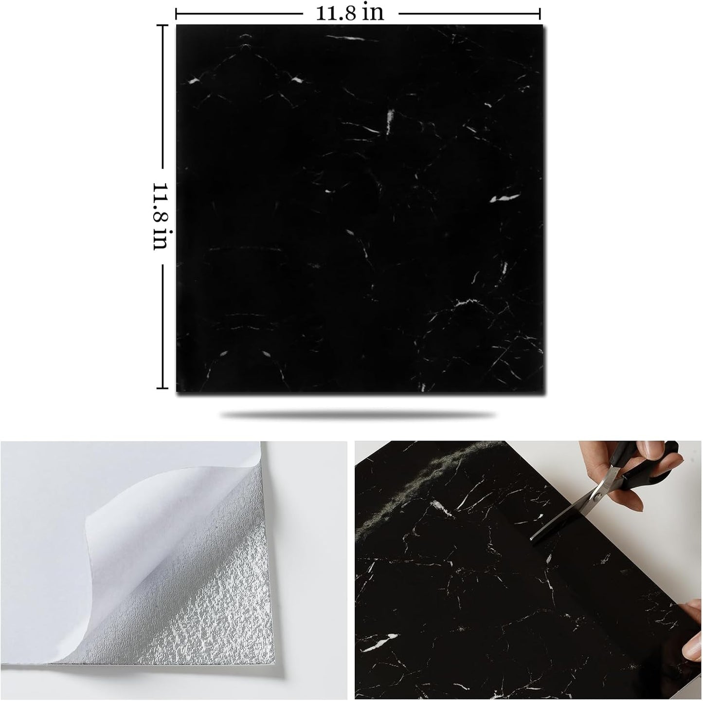 10 Sheets Peel and Stick Backsplash, 11.8"x11.8" Stick on Backsplash Tile Stickers Self Adhesive Backsplash Tile for Kitchen Bathroom Laundry Room