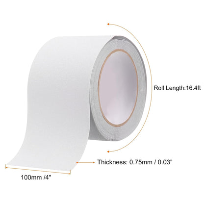 HARFINGTON Anti Slip Traction Tape 2" x 16.4ft Waterproof Non-Slip Grip Tape High Friction Weather Resistant Non Skid Stair Treads Tape for Indoor Outdoor Stair Steps, White