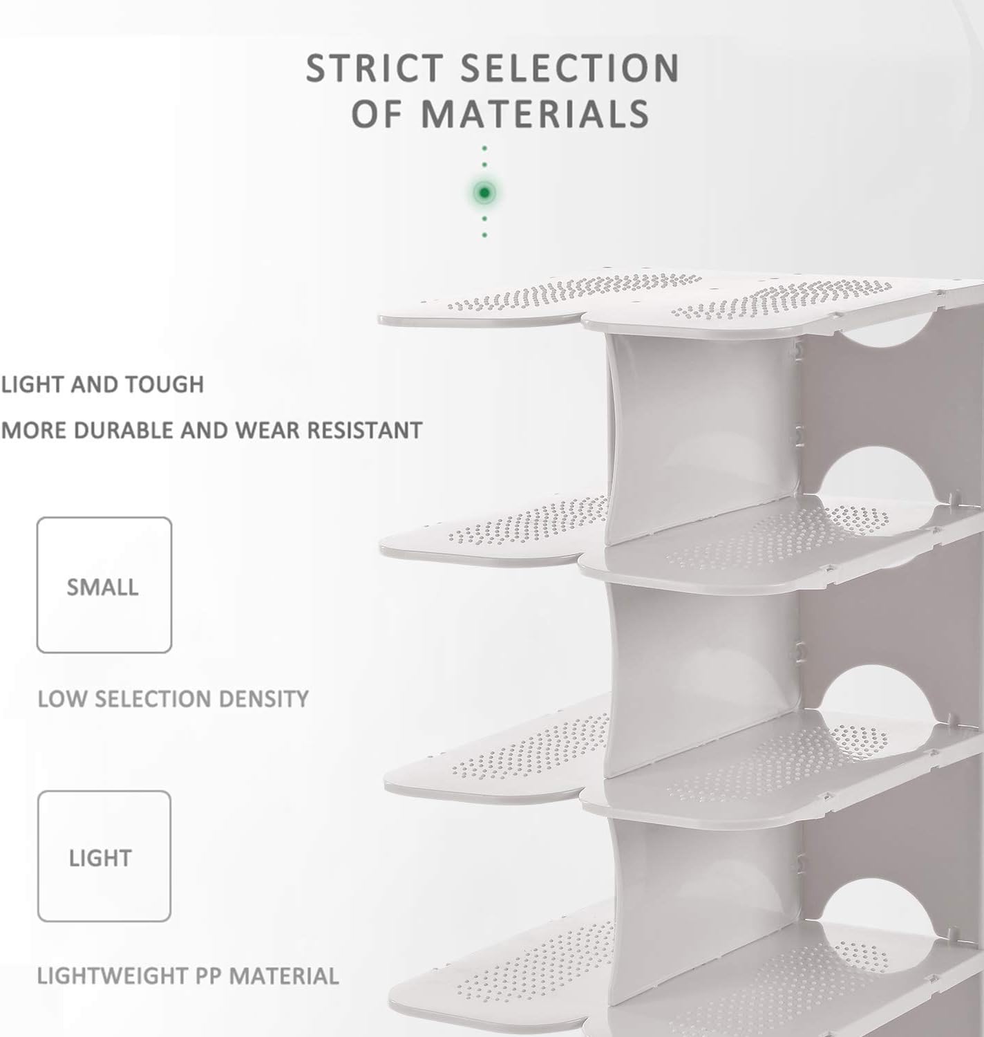 6-Tier Narrow Shoe Rack for Small Entryways, Space-Saving Adjustable Stackable Shelves, Free Standing Shoe Organizer for Closet, Corner, Doorway, Grey