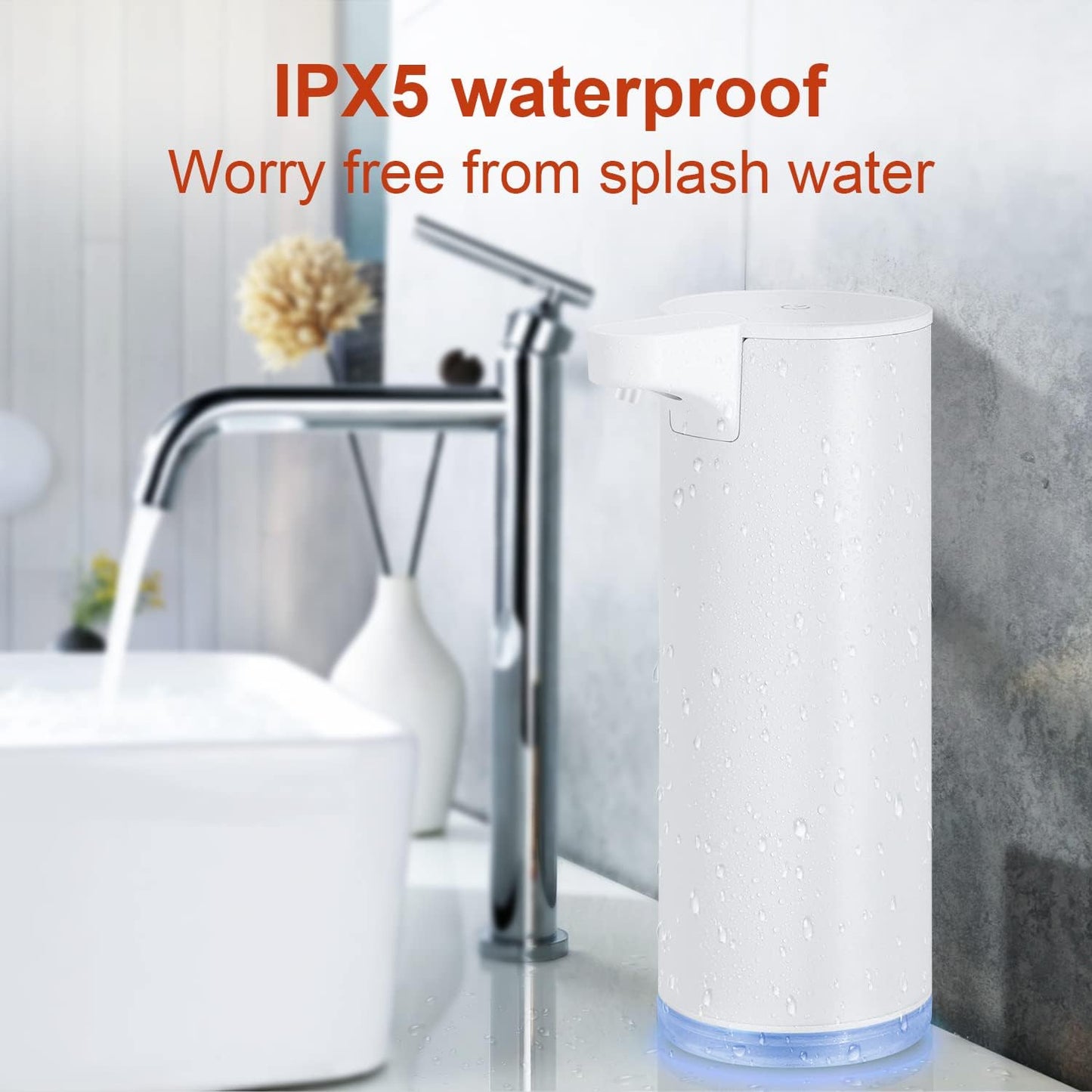 LAOPAO Rechargeable Automatic Foaming Soap Dispenser - Stainless Steel Touchless 9oz Foam Soap Dispenser for Bathroom and Kitchen - Xmas Gift