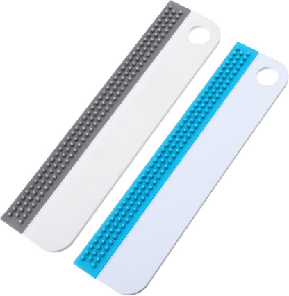 2 PCS Mini Squeegee, Soft Rubber Window Squeegees All-Purpose Sink Squeegee Small Window Scrubber Scraper Squeegees Tool for Kitchens Bathroom Shower Mirrors Car Windshield