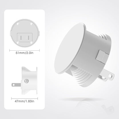 Briignite Night Lights Plug into Wall [2 Pack], White Night Light Dusk to Dawn Sensor Nightlight, Brightness Adjustable 3000K Soft White, Plug in Night Light for Bedroom, Hallway, Stairs, Kitchen