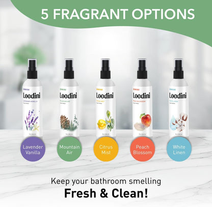 Odorcide Loo-Dini Lavender Vanilla 8oz Toilet Spray & Bathroom Spray – Use This Bathroom Spray Odor Eliminator Before You Go – Poop Spray For Toilet and Bathroom Air Freshener & Bathroom Deodorizer