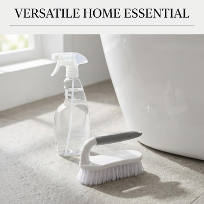 2 Pack Heavy Duty Scrub Brush for Cleaning, Stiff Bristle Cleaning Brushes with Ergonomic Grip for Bathroom Shower Kitchen Sink Carpet Bathtub Tile Floor, Multi-Purpose Household Scrubber Brush