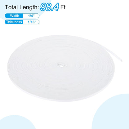 PATIKIL Weather Stripping Door Seal Strip, 3/8 Inch x 1/4 Inch x 32 Ft Self Adhesive Soundproof High Density Foam Tape Insulation for Door Window Air Conditioning, White - Colors A
