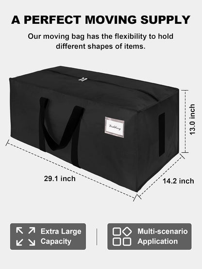HOMESURE Supports 200lbs Heavy Duty Moving Bags - Strong Zipper & Wrap-Around Handles - Water-Resistant Storage Totes, Durable Alternative to Moving Boxes - 8 Pack - Semi-Transparent