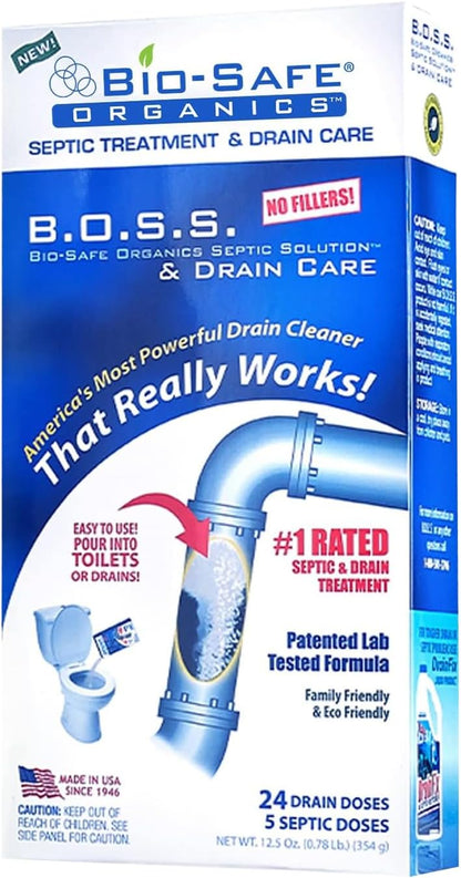 DrainFix & Septic Restorer – 32 oz Enzyme Septic Tank Treatment & Drainfield Restoration – Organic Drain Cleaner for Sewer Lines, RV & Home Plumbing – Safe for Pipes & Septic Systems