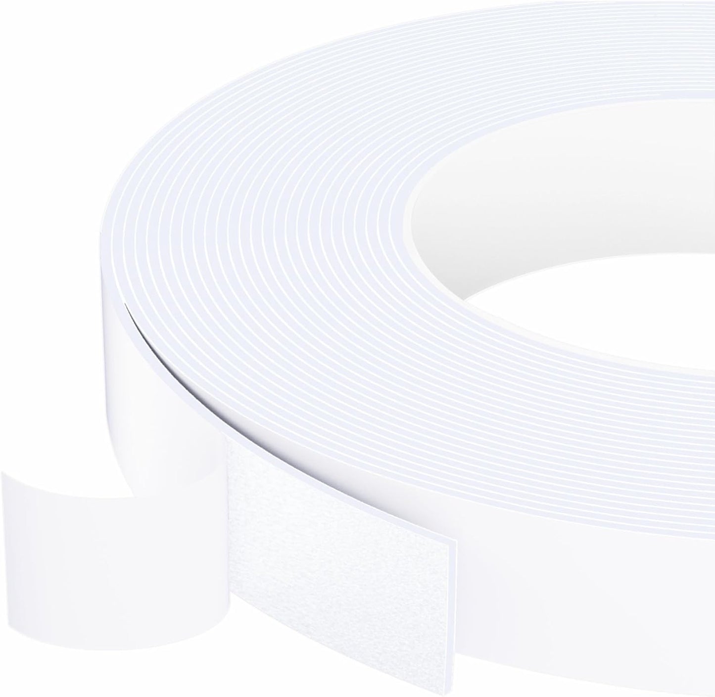 Foam Weather Stripping Door Seal,1 Inch W x 1/17 Inch T x 33 Feet White Window Sealing Tape，Single-Sided Self-Adhesive Insulation Sealing Strip