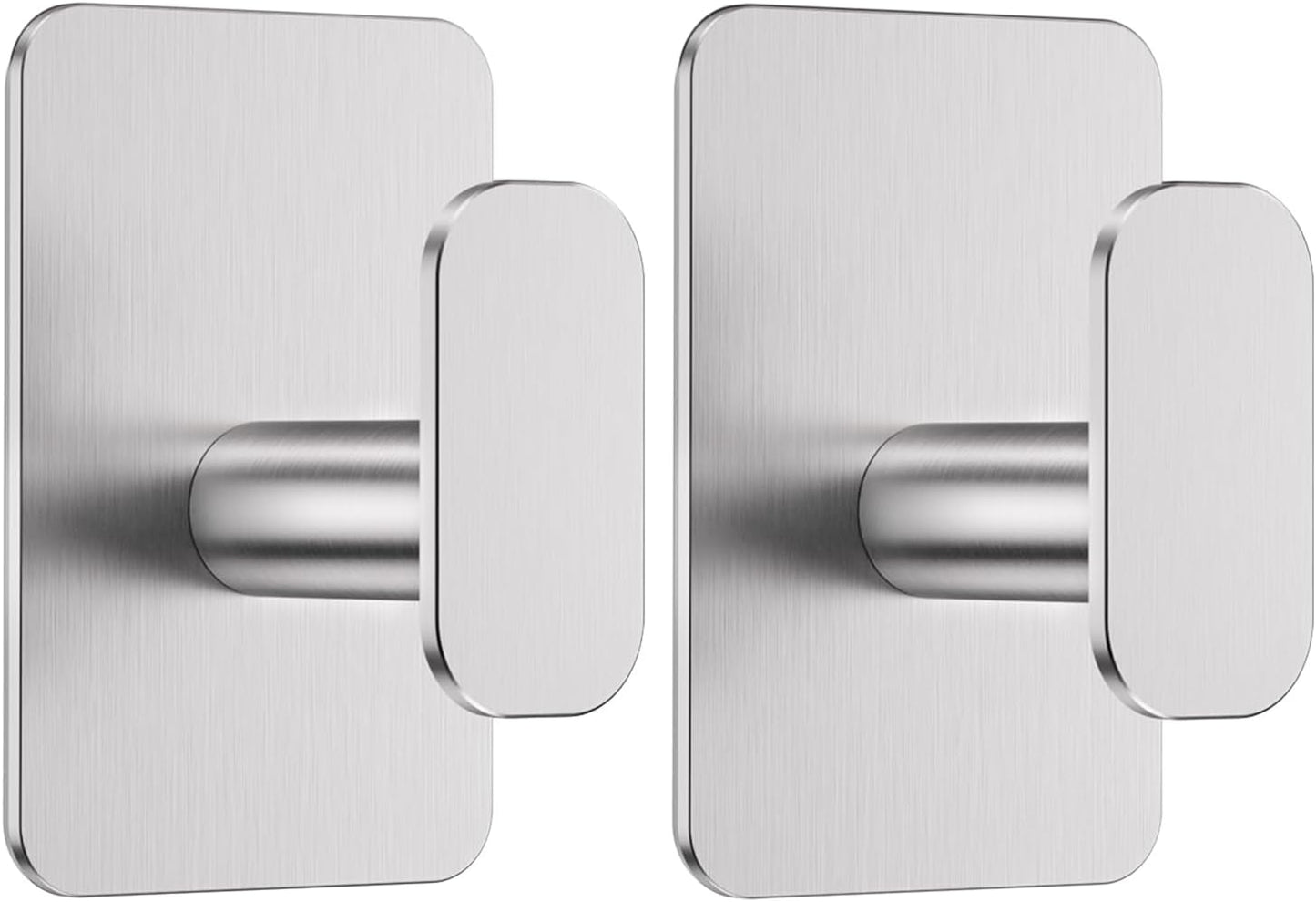 Heavy Duty Adhesive Hooks - 26lb Max, Sticky Wall Hooks Waterproof Stainless Steel for Hanging Towel, Coat, Robe, Towel Hooks Stick on Bathroom, Kitchen, Shower, Door (Black, 4 Pack)