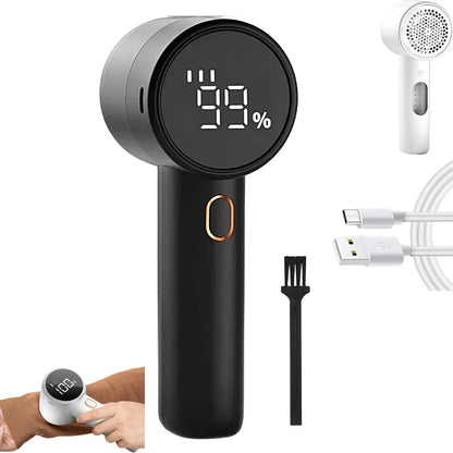 Rechargeable Fabric Shaver with LED Display, Generic Fabric Shaver, Lint Remover, for Clothing, Furniture, Sweaters and Other Fabrics (Black)
