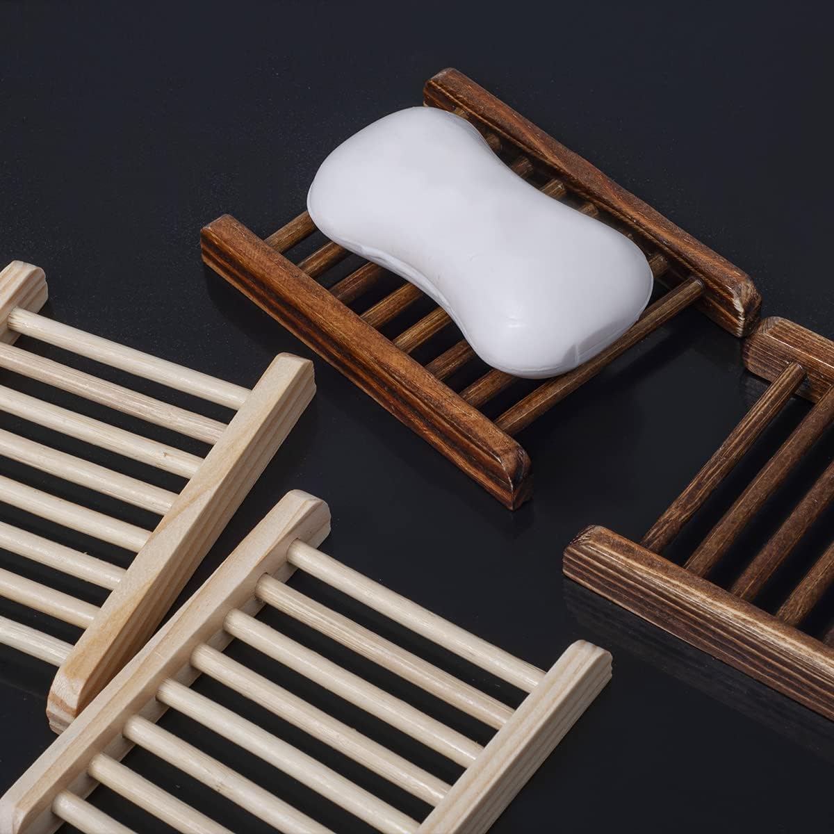 12PCS Soap Savers Pads BPA Free Soap Holder for Bar Soap Non-Slip Self Draining Soap Dish Soap Lift for Shower Kitchen Bathroom
