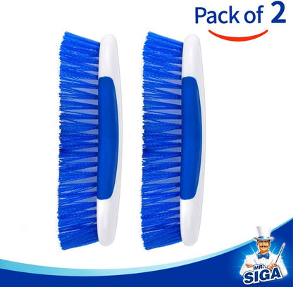 MR.SIGA Multi-Purpose Heavy Duty Scrub Brush - Pack of 2
